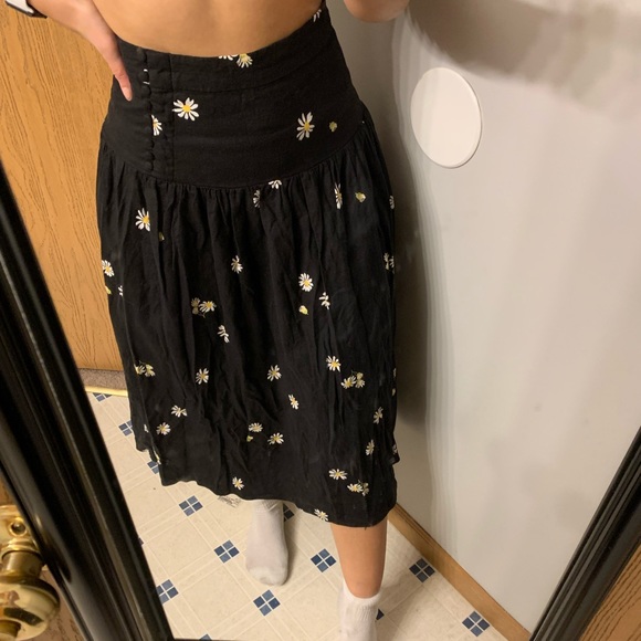 NWT Madewell daisy midi skirt (drop waist) - Picture 3 of 6